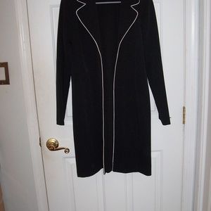 ALYN PAIGE VINTAGE DUSTER JACKET S BLACK WHITE